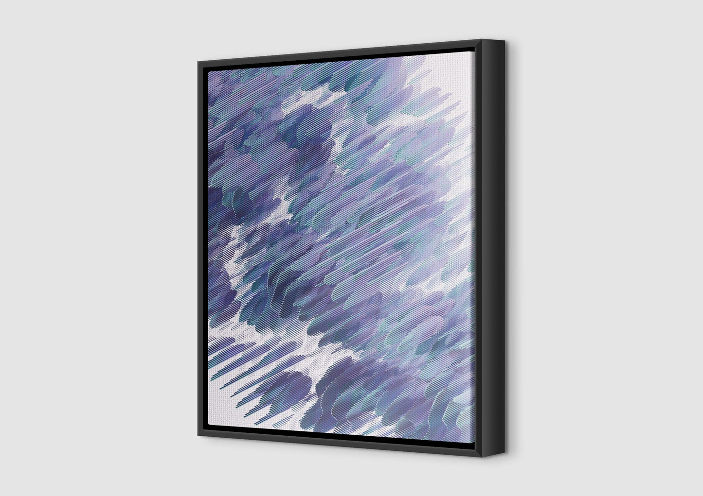 1 of 4 Illustration Set I Mammoth Lakes, CA I Zoomed Section of Full Illustration I Framed Canvas Print