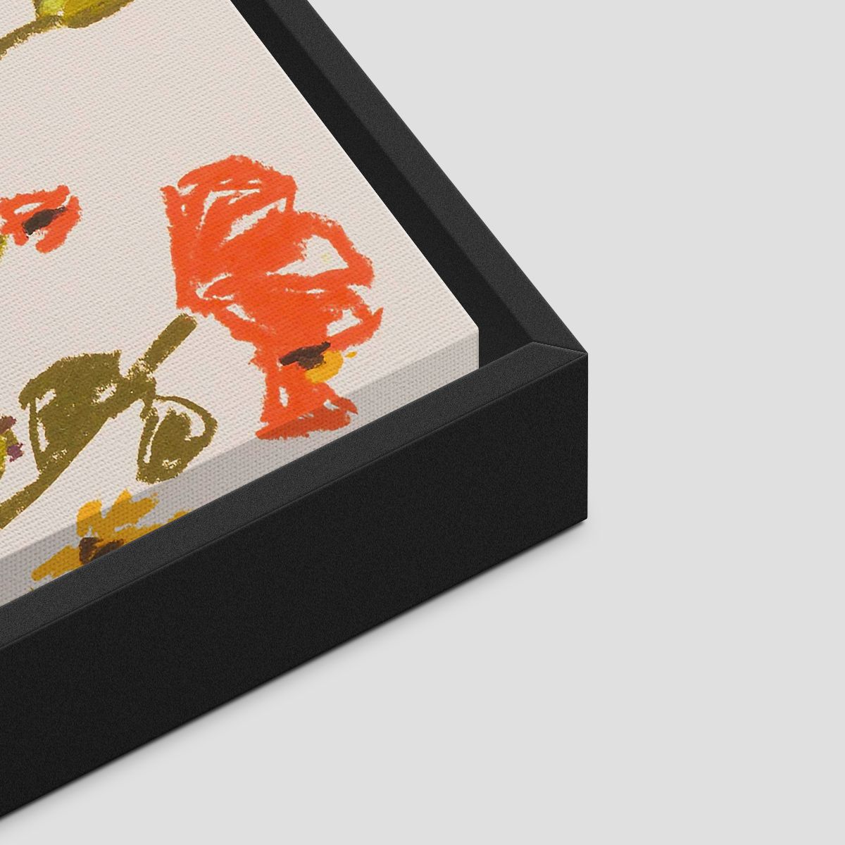 1 of 4 Illustration Set I Mammoth Lakes, CA I Zoomed Section of Full Illustration I Framed Canvas Print