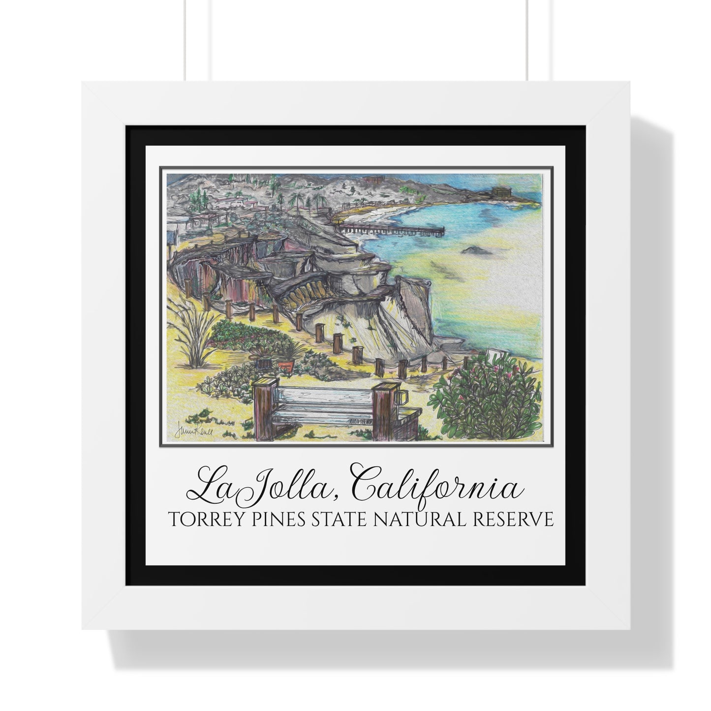 LaJolla Nature Reserve I Framed Print 16" x 16"
