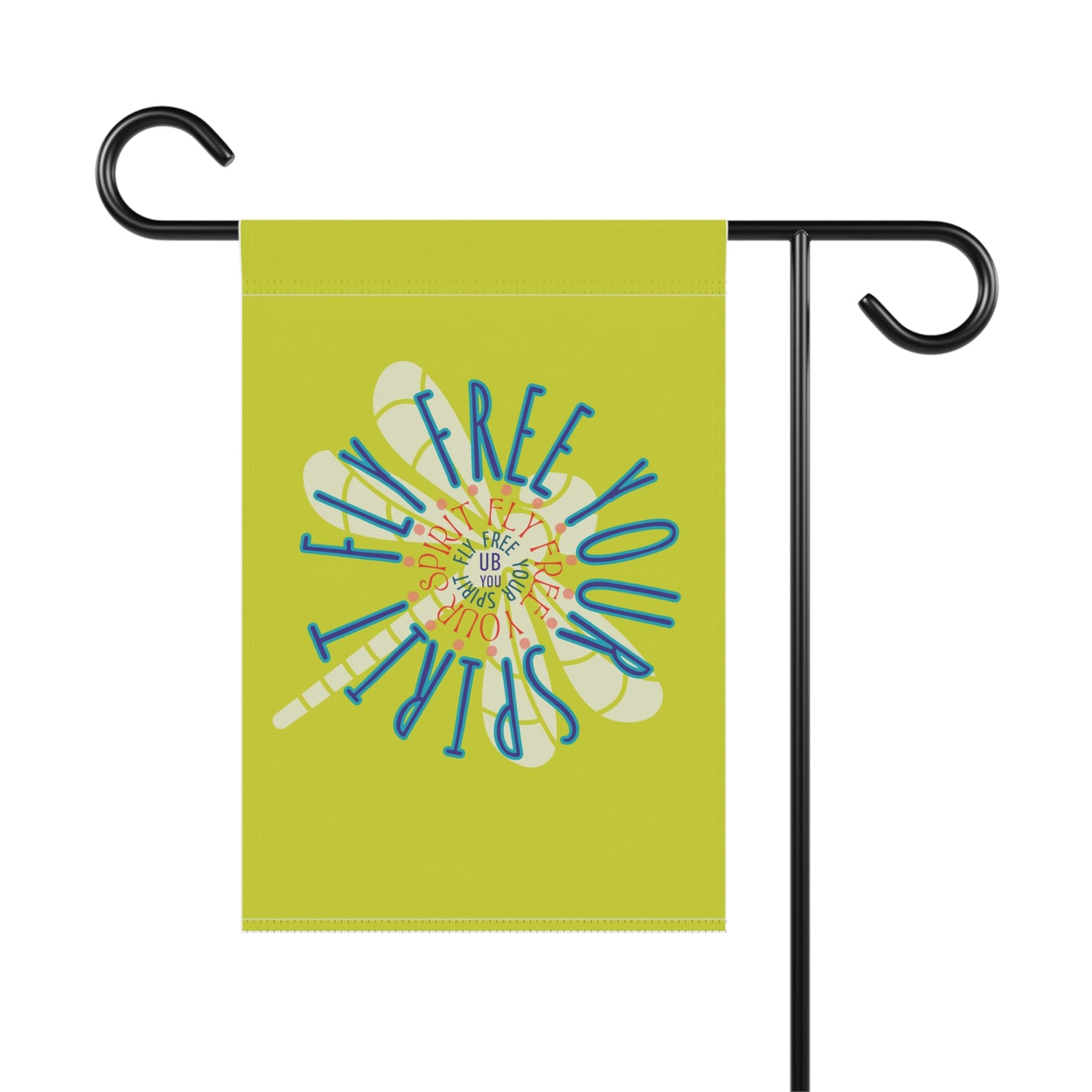 Garden Flag - "Fly Free Your Spirit" Inspirational Outdoor Banner