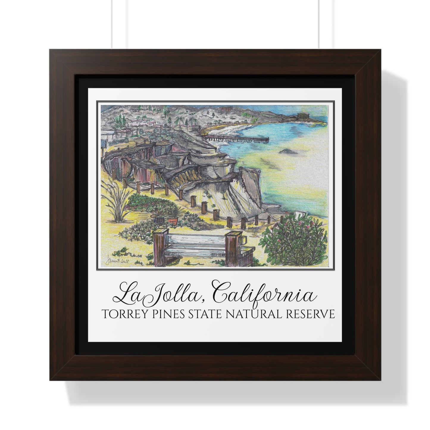 LaJolla Nature Reserve I Framed Print 16" x 16"
