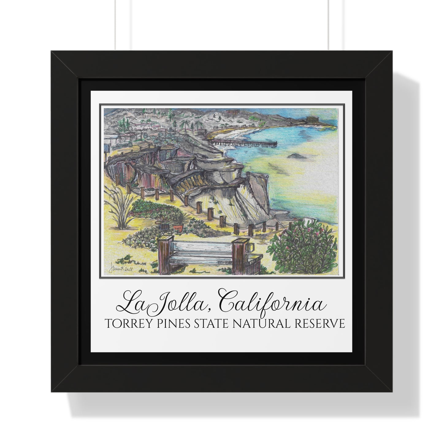 LaJolla Nature Reserve I Framed Print 16" x 16"