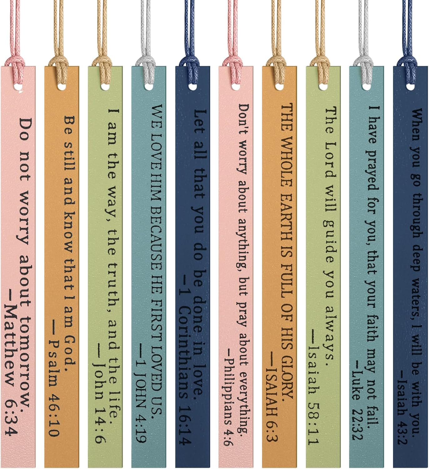 SOLD - Bible Verse Leather Bookmarks