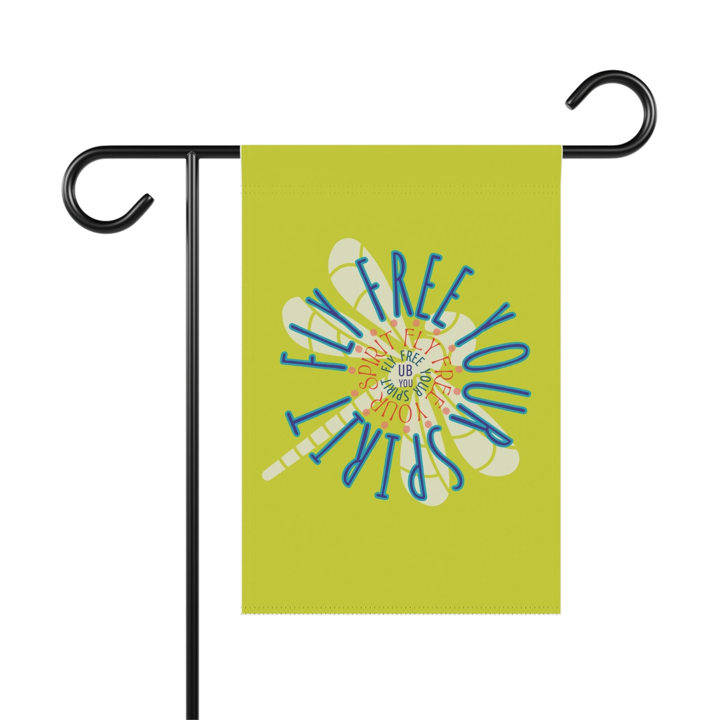 Garden Flag - "Fly Free Your Spirit" Inspirational Outdoor Banner