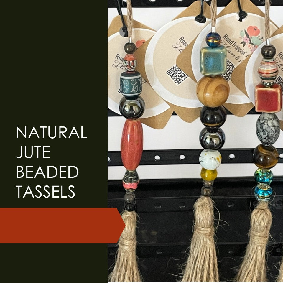 Inspirational Tassel Charms - Natural Jute Style