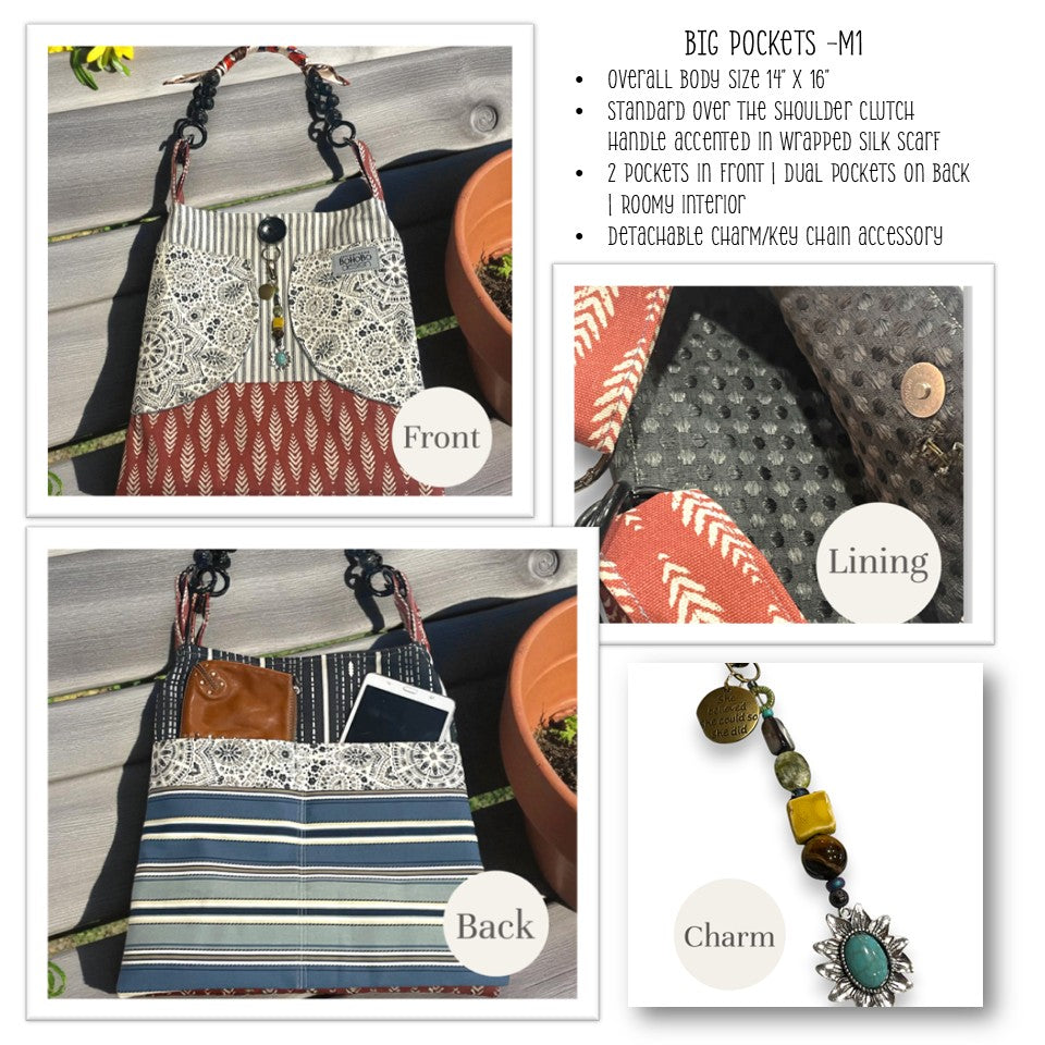 BoHoBo BIG Pockets - Magnetic Closure Snap Style