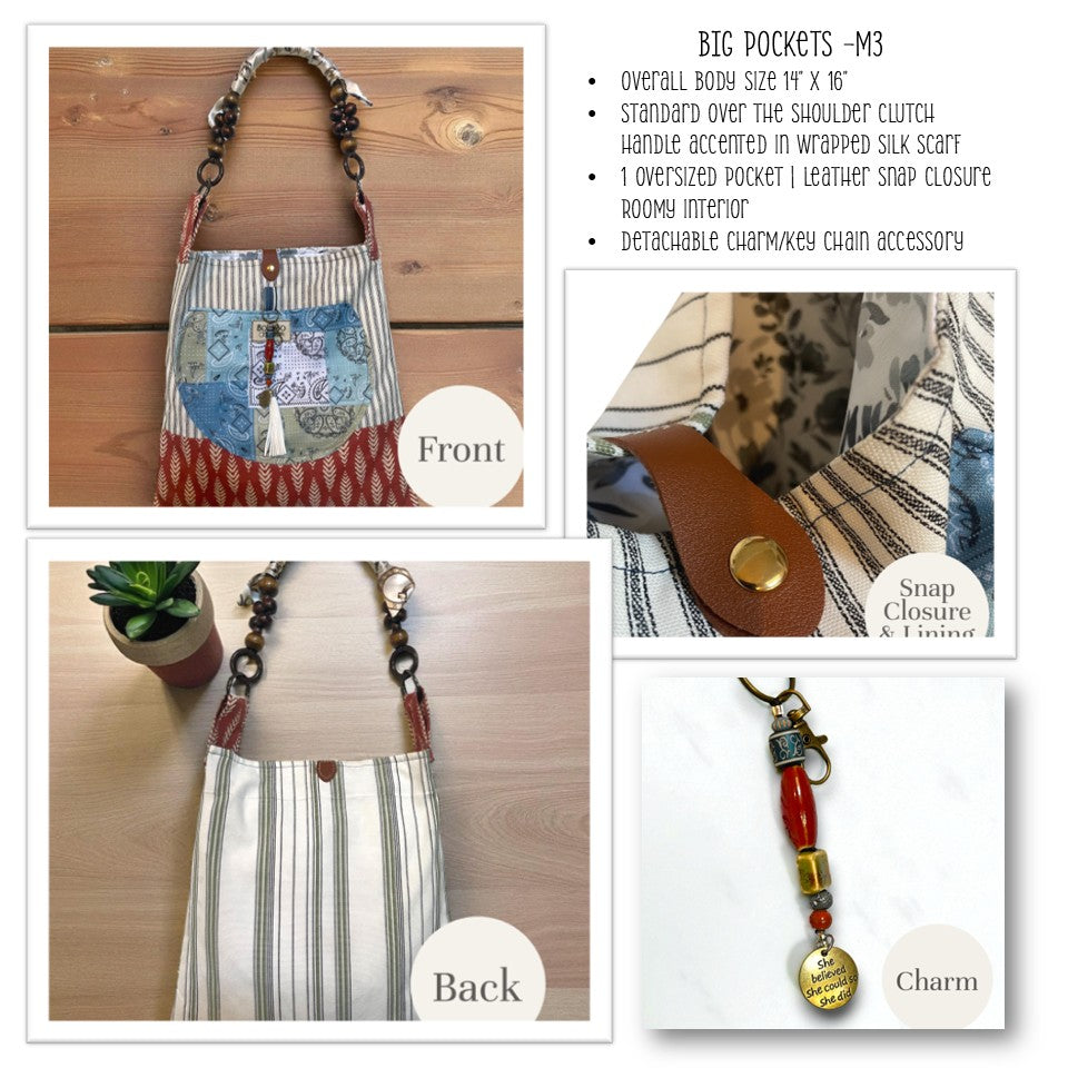 BoHoBo BIG Pockets - Magnetic Closure Snap Style