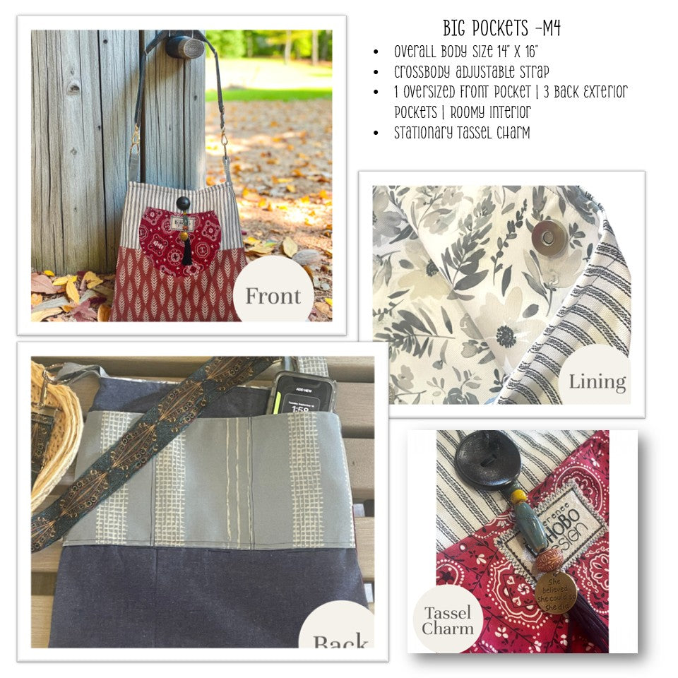 BoHoBo BIG Pockets - Magnetic Closure Snap Style