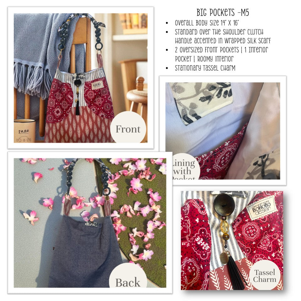 BoHoBo BIG Pockets - Magnetic Closure Snap Style