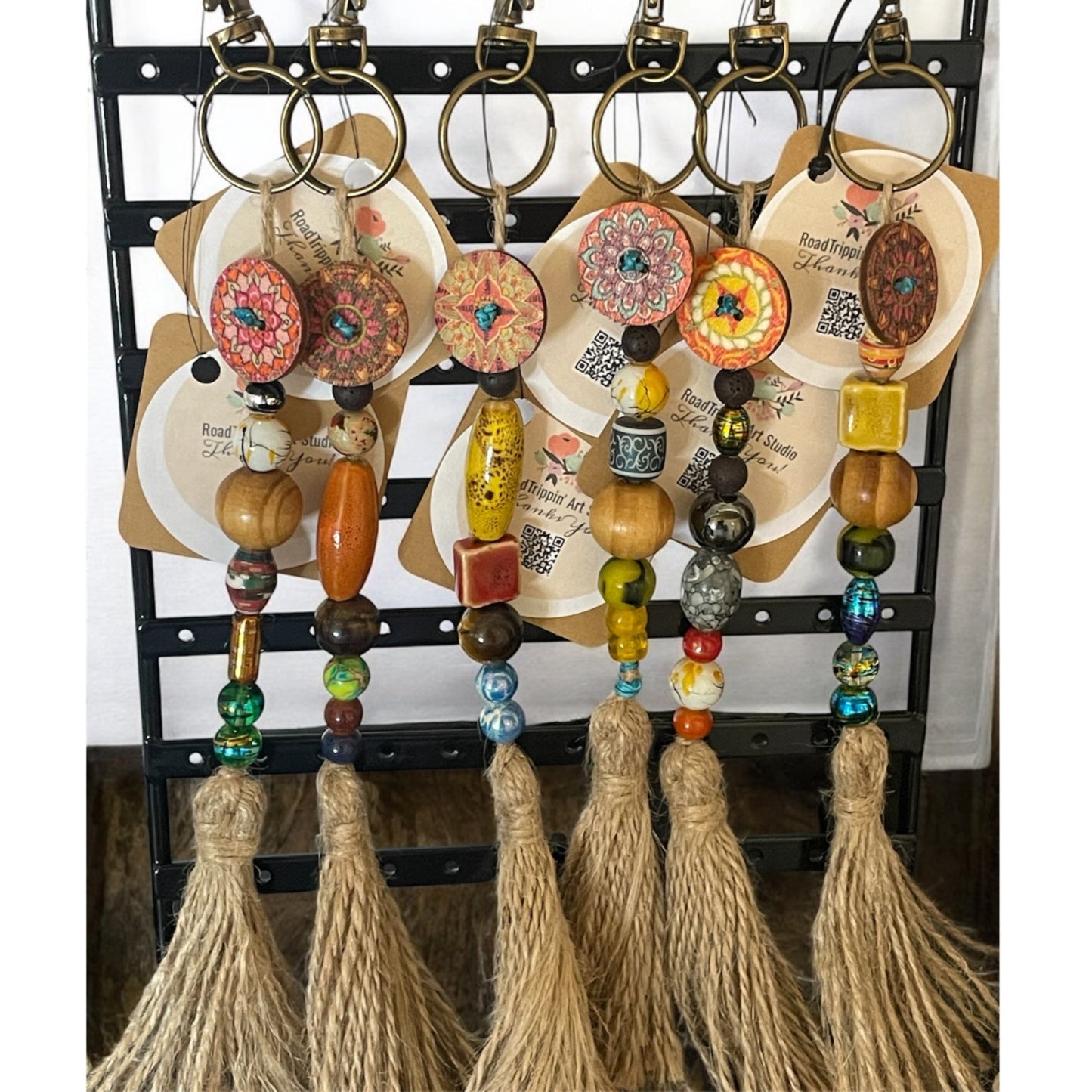 Inspirational Tassel Charms - Natural Jute Style