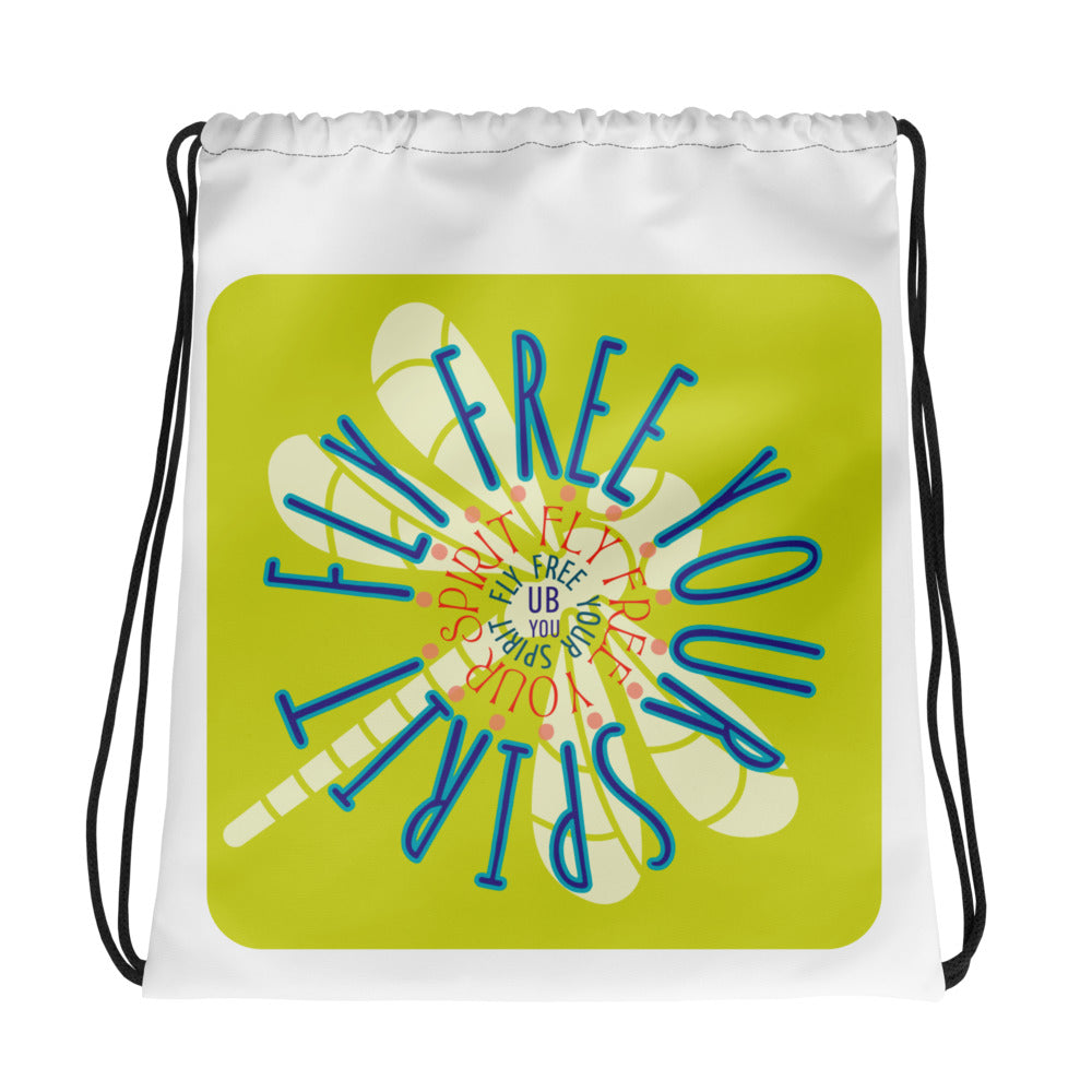 Dragonfly Inspired Drawstring bag